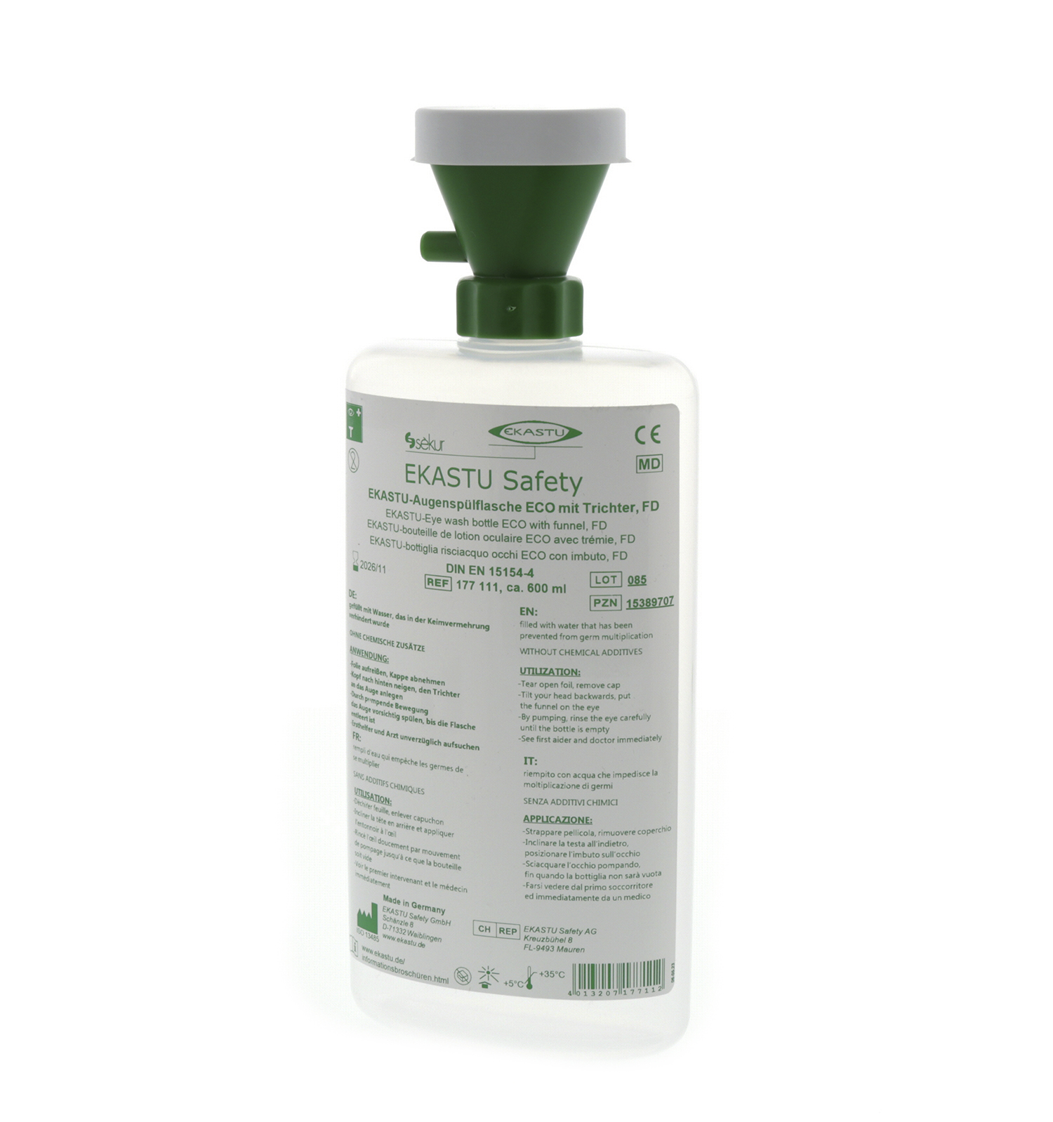 EKASTU-Augenspülflasche ECO mit Trichter, FD EKASTU-Augenspülflasche ECO mit Trichter, FD