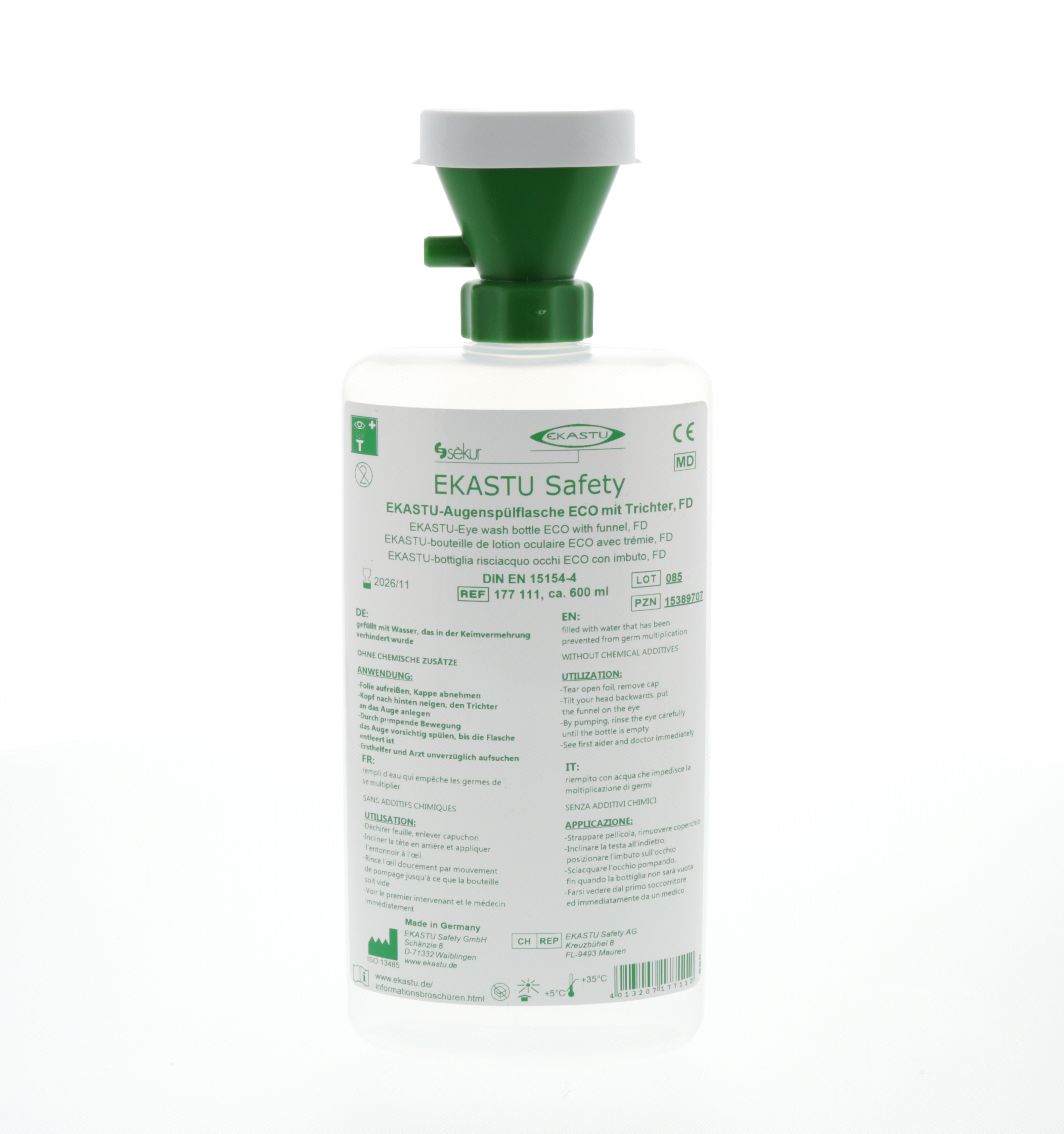 EKASTU-Augenspülflasche ECO mit Trichter, FD EKASTU-Augenspülflasche ECO mit Trichter, FD